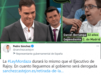 Quitar la ley mordaza, promesa quebrantada