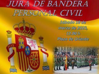 Defensa organiza una Jura de Bandera para personal civil en la Plaza de Oriente de Madrid
