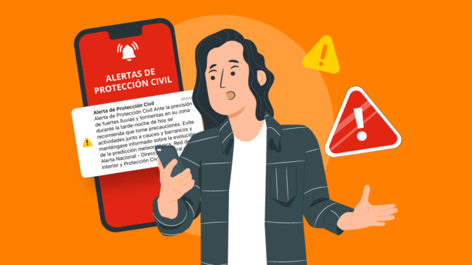 Alertas de Protección Civil en España: cómo funcionan y cómo configurarlas en tu móvil