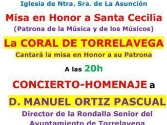 Viernes 22 de noviembre, 19.00 Misa y concierto de Santa Cecilia en Torrelavega