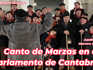 Adolfo Diaz marcero mayor en el Canto de Marzas del Parlamento de Cantabria (+ video)