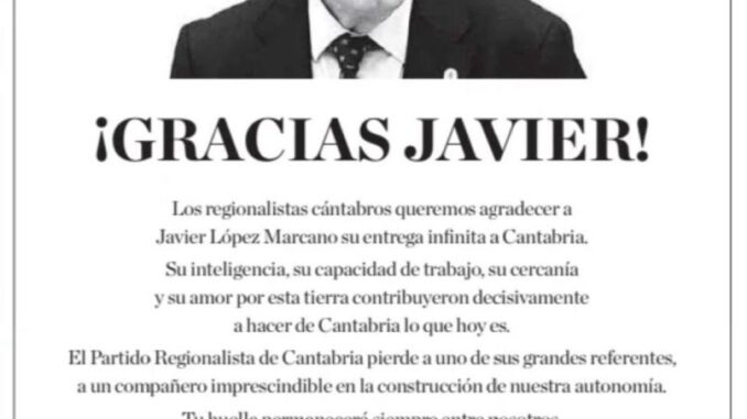Funeral por Marcano hoy lunes 6 de abril, a las 13:00 horas, en la iglesia parroquial de Nuestra Señora de la Asunción de Torrelavega